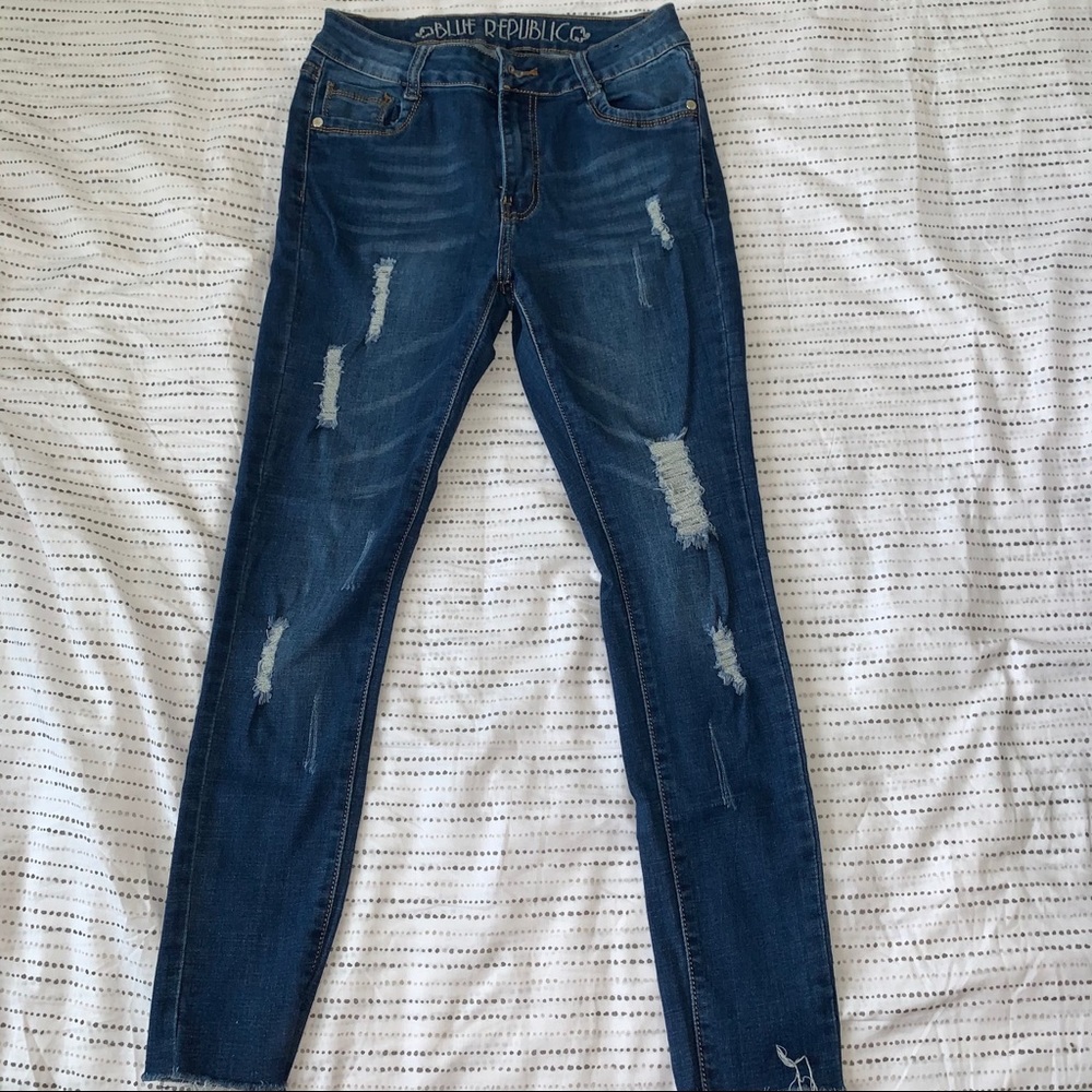 Ripped Blue Jeans